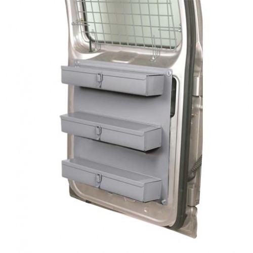 Van Door Storage - 3 Lockable Trays, Dividers