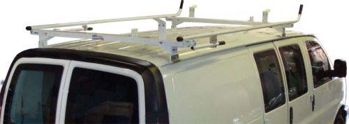 Aluminum Ladder Rack Full Size Ford Econoline 1994 - 2014 Double Lock Down