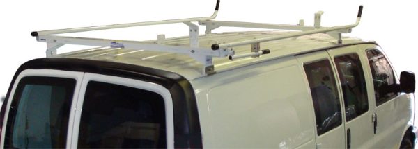 Aluminum Ladder Rack - GMC Savana, Chevy Express - Single Lock Down