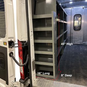 Storage End Shelf Tower to fit Mercedes Sprinter 45"H x 16"L x 9"D - product view 2